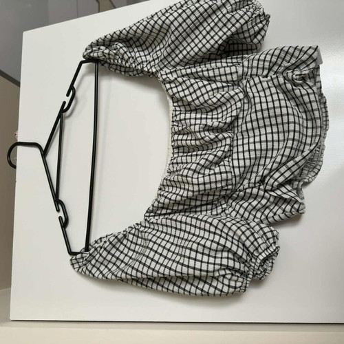 Bershka blouse size L used, white-black