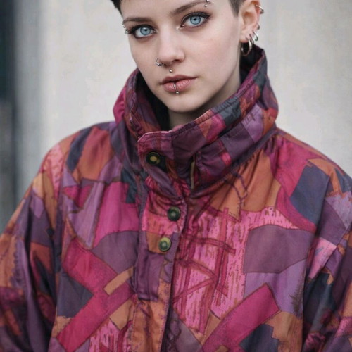 Vintage windbreaker XXL like new, colorful unisex jacket