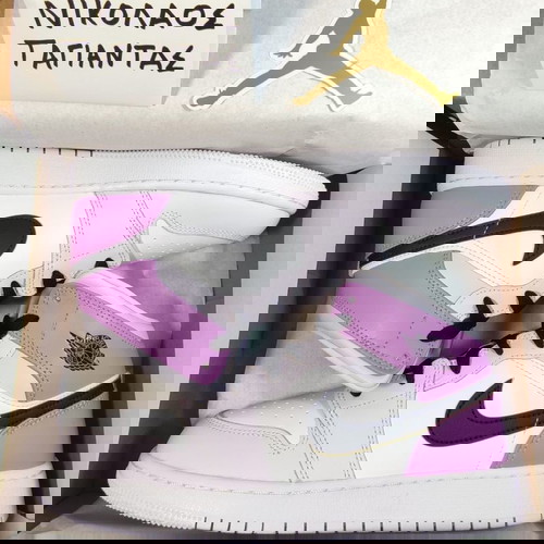 Jordan 1 Mid Barely Grape (GS) ολοκαίνουργια αφόρετα, νούμερο 39 γυναικείο