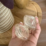 Vintage clear glass salt and pepper shakers