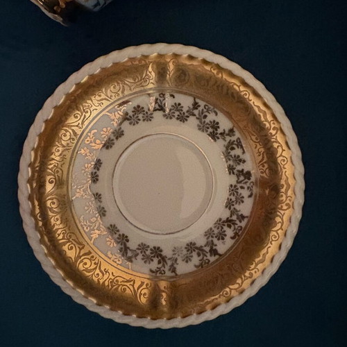 Porcelain vintage cup and saucer Bavaria RW used with floral decoration