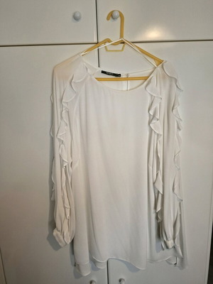 Mat Fashion medium blouse airy, new, ecru
