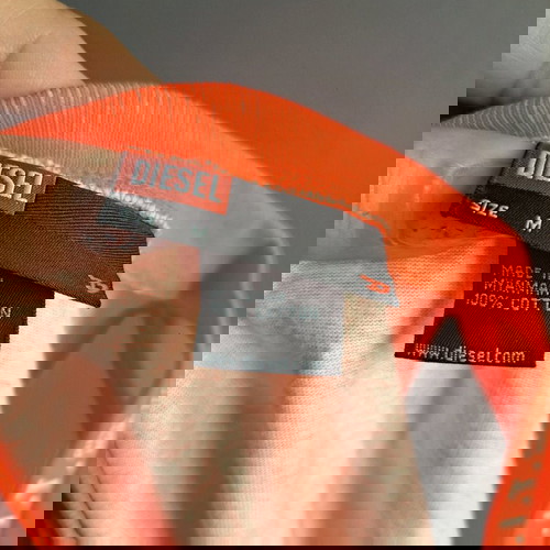 Diesel Vintage αφόρετο αμάνικο μπλούζα πορτοκαλί 100% βαμβακερό