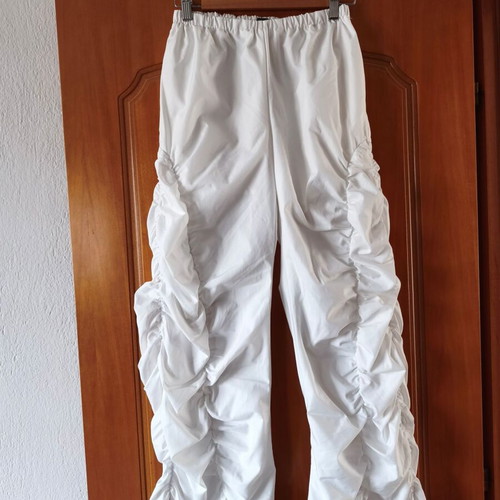 Wide white women's pants Shein like new with elastic size M