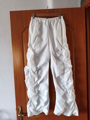 Wide white women's pants Shein like new with elastic size M