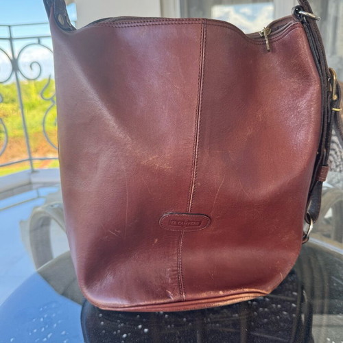 Vintage El Campero shoulder bag made of real leather, like new, brown