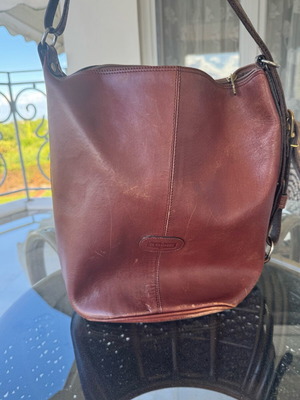 Vintage El Campero shoulder bag made of real leather, like new, brown