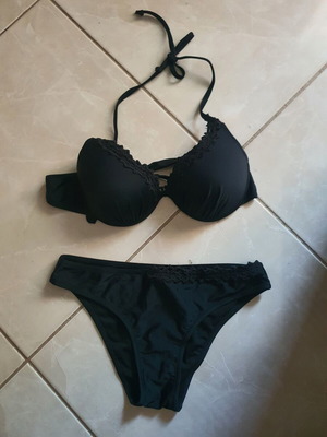 Black bikini with lace detail like new