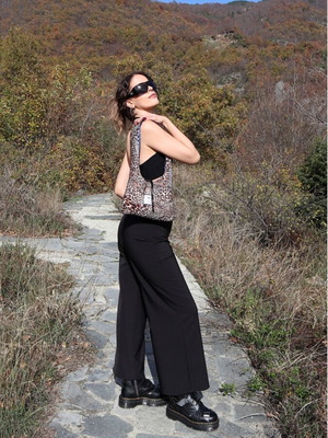 Hobo Bag Leopard Print τσάντα ώμου καινούργια Celana