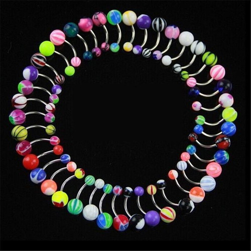 Piercing earrings for navel, belly, ears, stainless steel, new