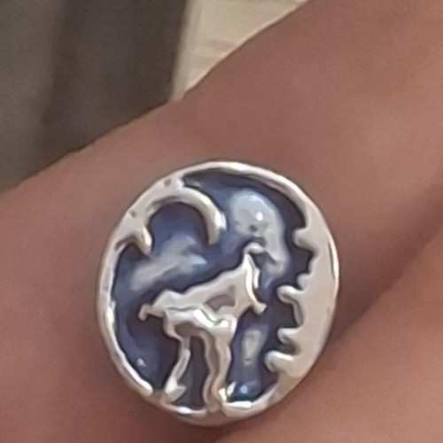 Charm for bracelets, new, blue and silver