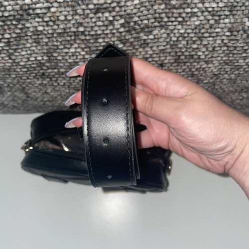Belt bag with embossed quilted heart design, new