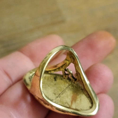 Marquise Oval Cabochon Women's Ring Steel Size 65 New