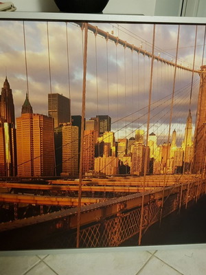New York Brooklyn Bridge canvas used, size 1.20 m x 0.80 m