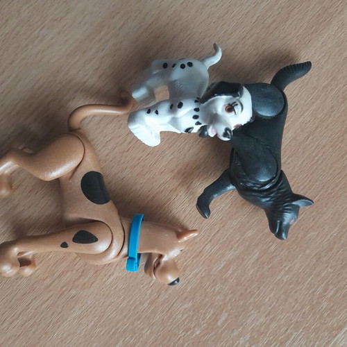Playmobil dog figures set of 3 (Scooby-Doo, Dalmatian, German Shepherd)
