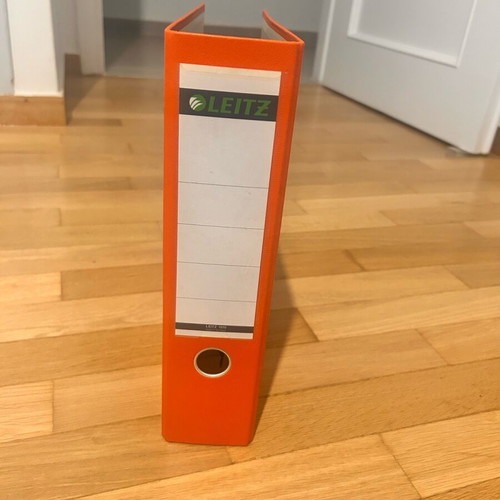Leitz orange binder like new, unused