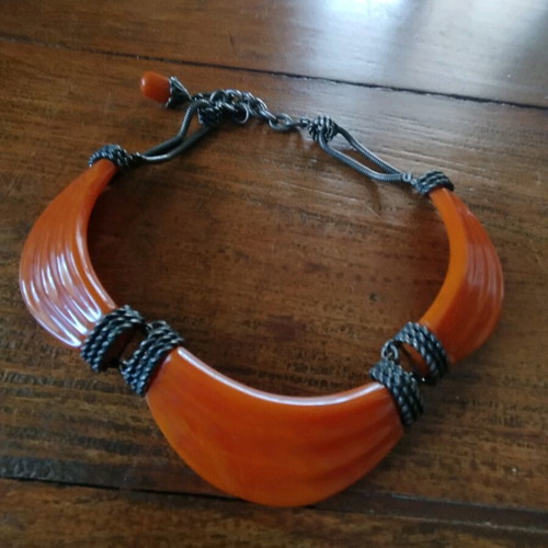 Vintage bakelite necklace statement Art Deco 1920-1930 like new