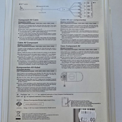 Sony PSP-2000 Official Component Cables new, sealed