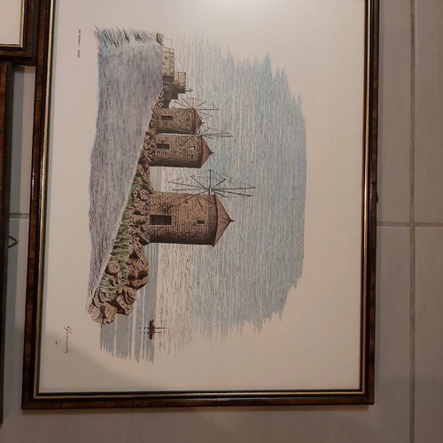 Set of paintings depicting landscapes of Crete, Paros, and Rhodes 35×46