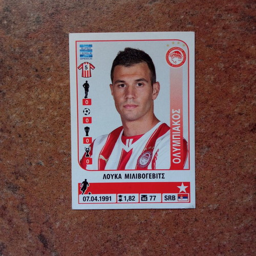 Panini Superleague 2014-2015 αυτοκόλλητο Νο245 Μιλιβόγεβιτς μεταχειρισμένο