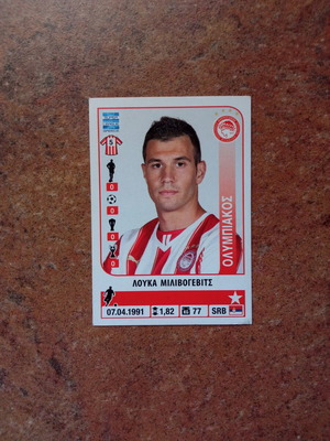 Panini Superleague 2014-2015 αυτοκόλλητο Νο245 Μιλιβόγεβιτς μεταχειρισμένο