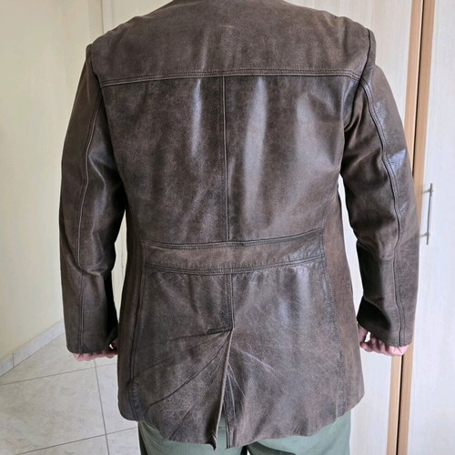 Leather coat brown medium used