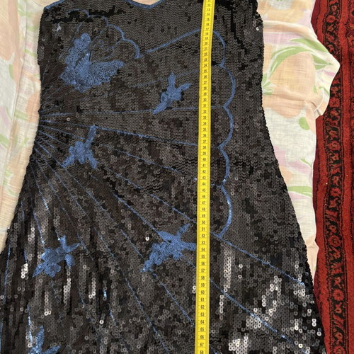 Vintage sequin dress like new, blue and black, size M