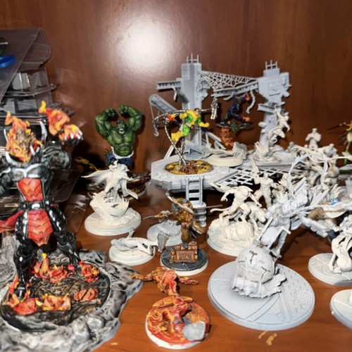 Marvel Crisis Protocol collection used, painted figures and terrain set