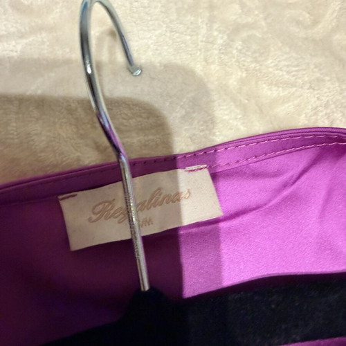 Regalinas satin dress like new, purple, flattering cut