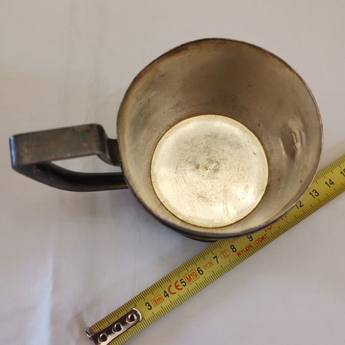 Silver cup from Tsarist era with handmade carved luxury decoration like new