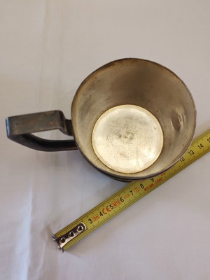 Silver cup from Tsarist era with handmade carved luxury decoration like new