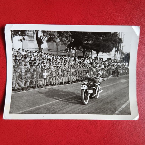 Military photos used, lot of 4 with Harley Davidson demonstrations