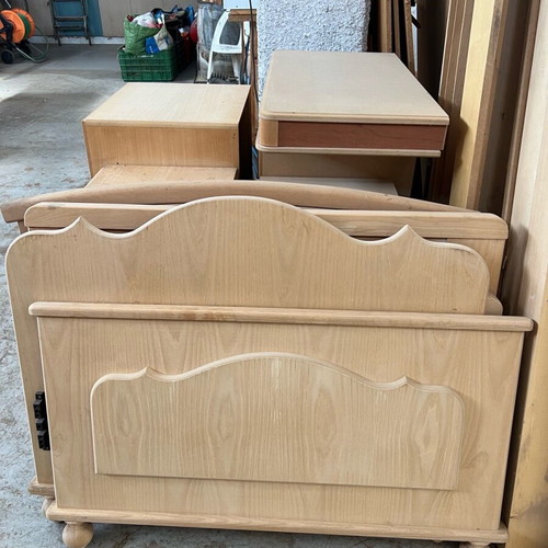 Unpainted bed new from store closing