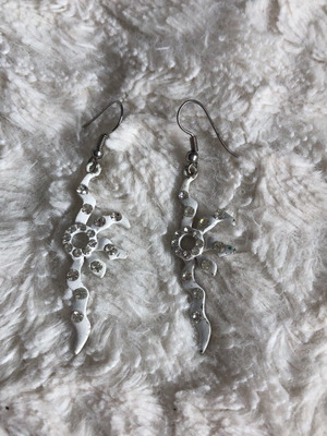White earrings