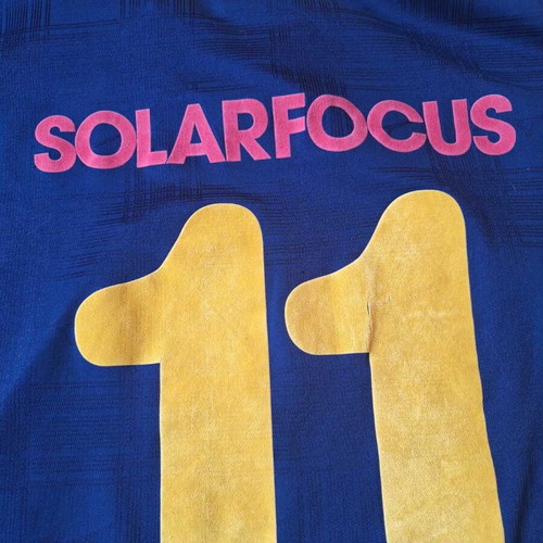 Mizuno Solar Cut sports shirt used, size XL, dark blue with yellow accents