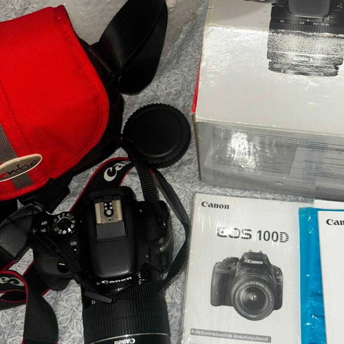 Canon EOS 100D DSLR Kit 18-55mm used, original box and case