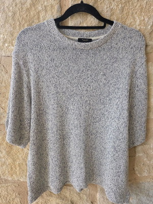 Massimo Dutti Knit Sweater like new, cotton blend, short sleeve