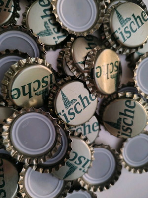 Καπάκια μπύρας Fisher καινούργια, πακέτο 50 τεμαχίων