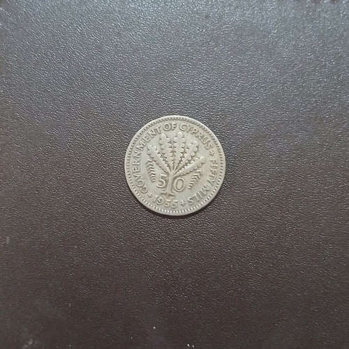 Cyprus 1955 50 Mils coin British Empire