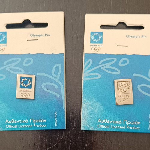 Pins Athens 2004 official licensed, new, set of two