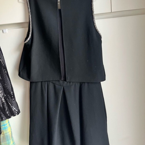 Mango mini dress used, black with beaded sleeve details