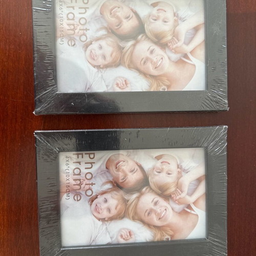 Photo frames 10x15 cm dark brown, new, set of 2