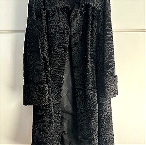 Black Swakara Fur Jacket Made of 100% Real Fur