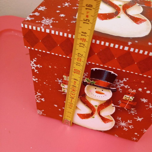 Christmas box new made of hard pressed paper