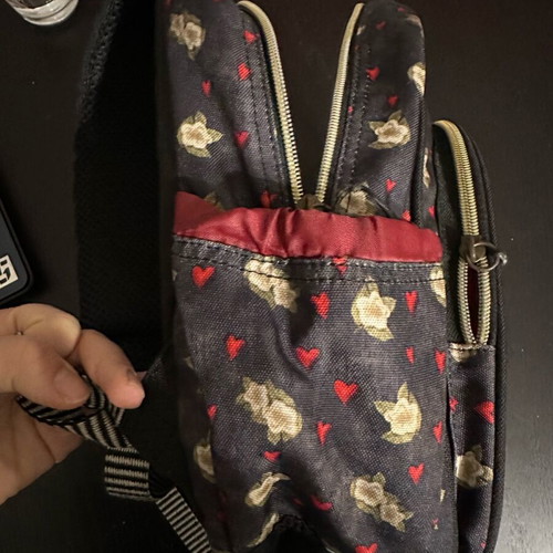 Santoro Small Backpack bag like new, black/red