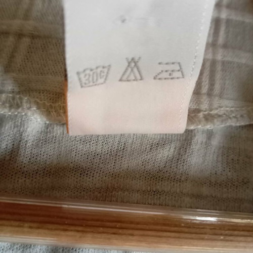 Cotton robe size S new, light green with satin ribbon