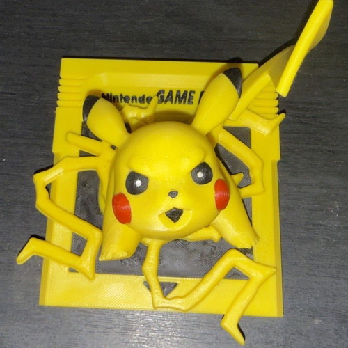 3D Printed Φιγούρα Pikachu Game Boy Breaking κατόπιν παραγγελίας