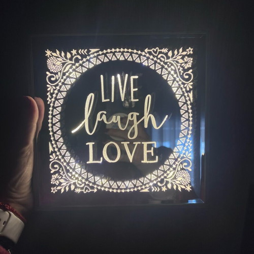 LIVE laugh LOVE decorative light frame like new