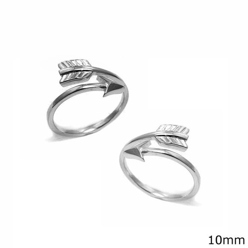 Silver 925 Arrow Ring 10mm New