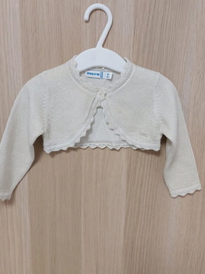 Mayoral baby bolero for flower girl like new, ivory-gold